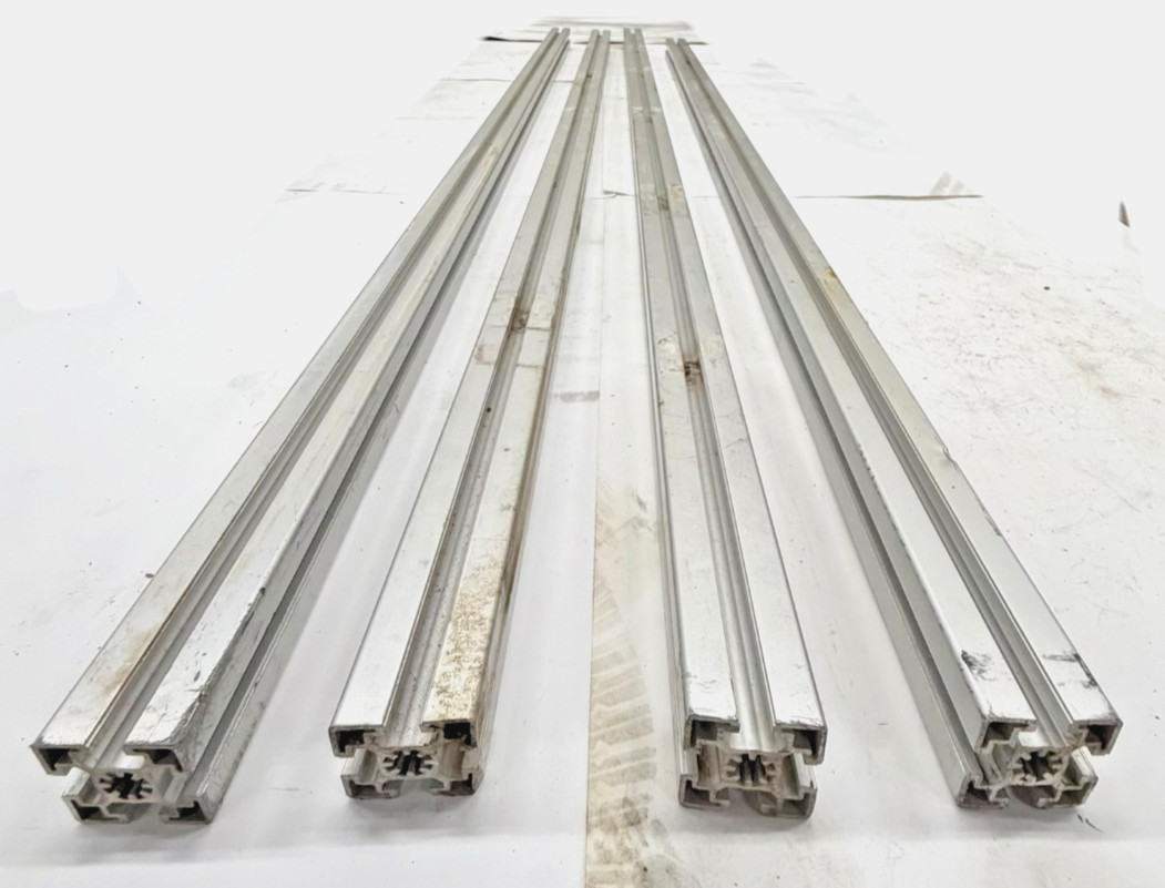 80/20 45MM ASST LENGTHS, 45-4545, (LOT OF 4), 63-1/8″ TO 68-1/4″, 4-OPEN SLOTS