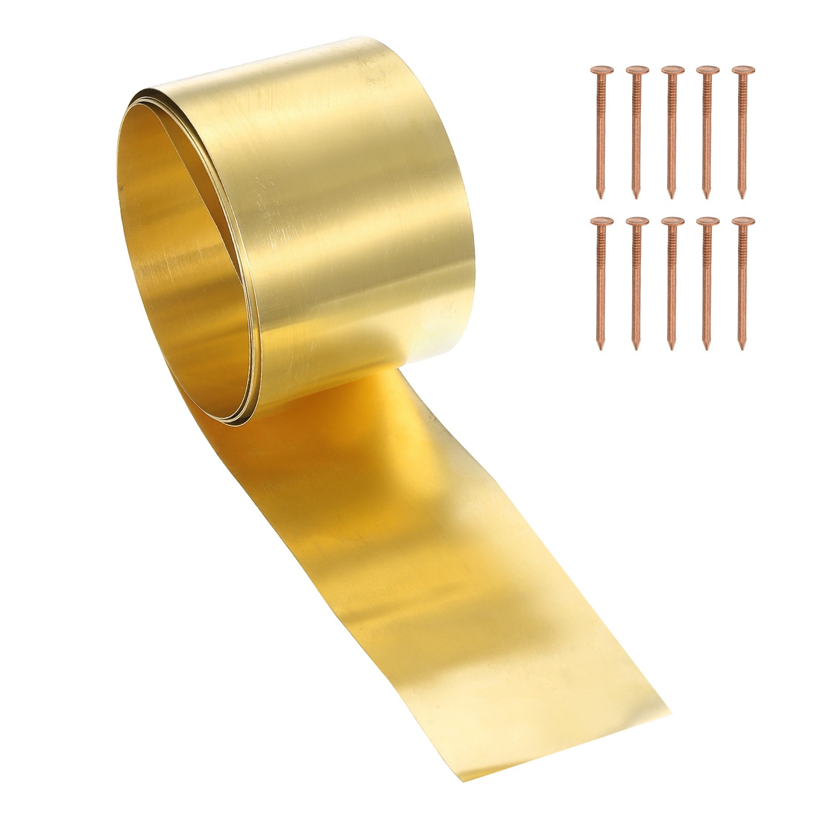 Brass Sheet Roll 2″ x 39.4″ 28 Gauge(0.2mm) Thickness for DIY (1 Pack, Brassy)