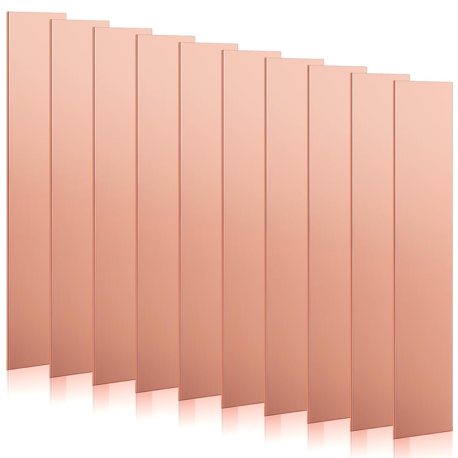 10 Pack Pure Copper Anode Sheets for Electroplating – 99.995% Pure Copper Strips
