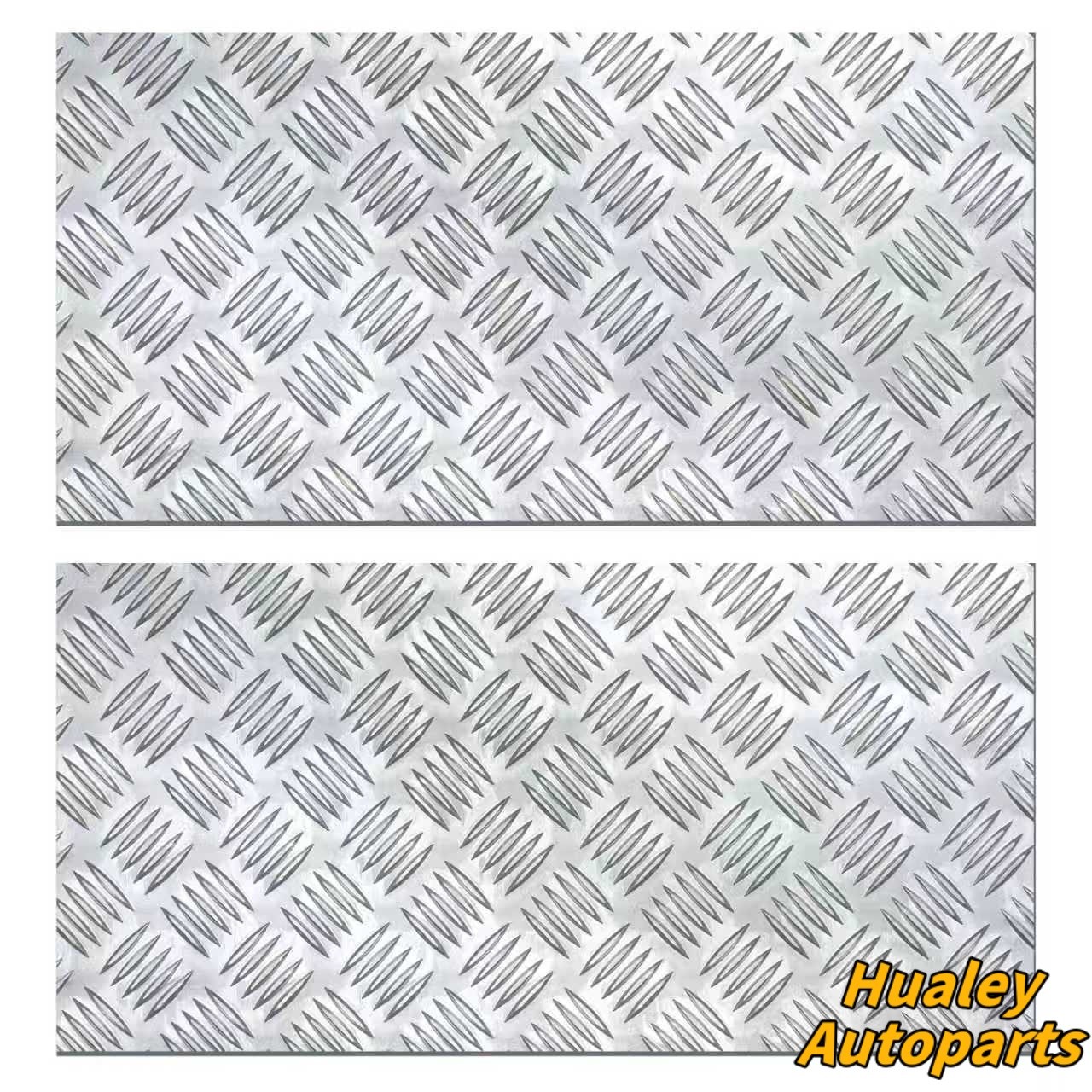 Thick Aluminum Diamond Plate Pair 254×508mm Utility RV Trailer Sheet