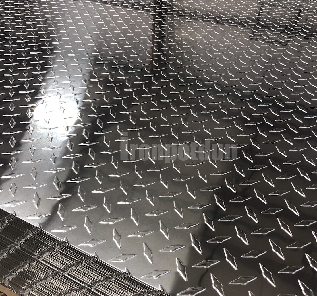 4′ x 8′ Aluminum Diamond Plate Sheet .04 in Thick – Trailer, RV, Garages Etc