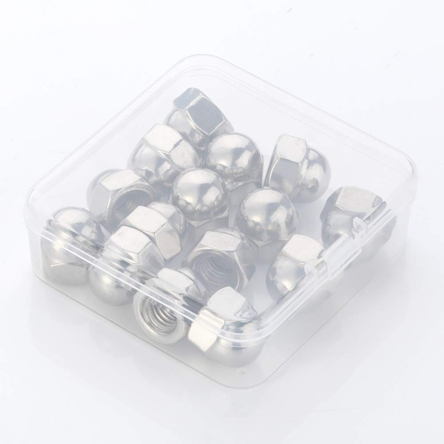 7/16-14 Acorn Cap Nuts, 304 Stainless Steel 18-8, Bright Finish, 15 PCS