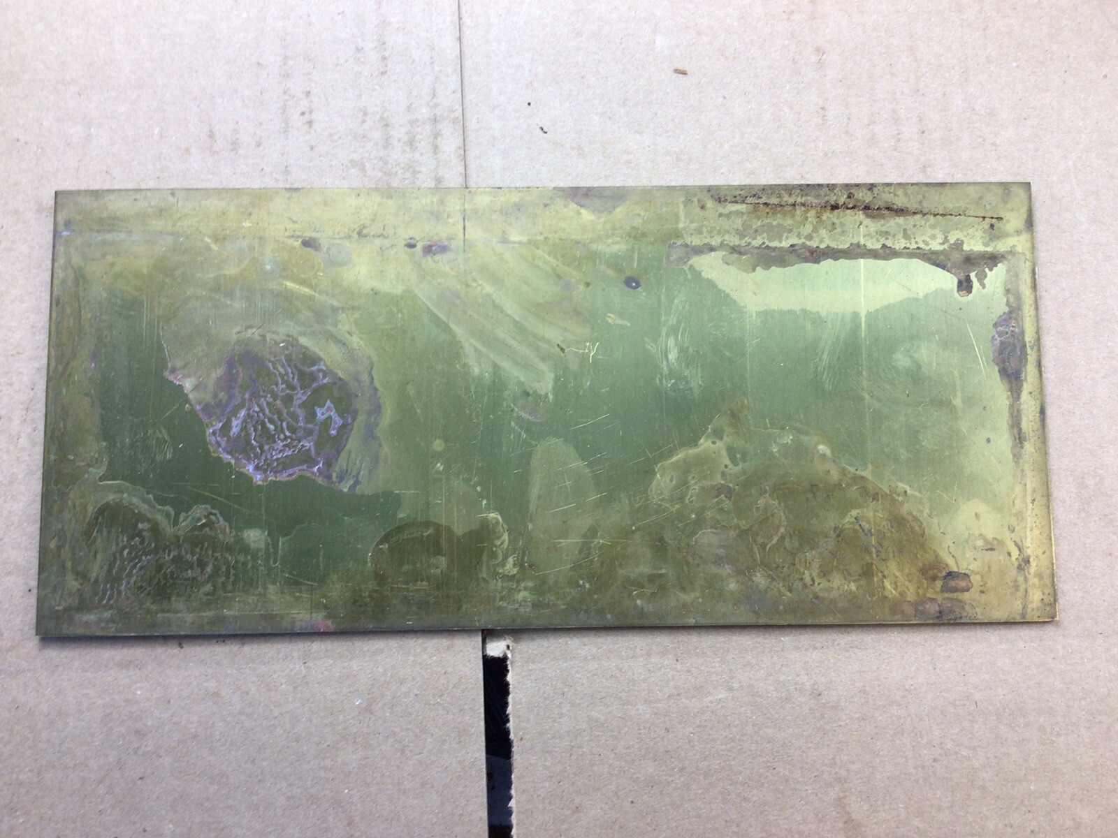 Brass Sheet Stock .063” X 5 3/8” X 12”. One Piece,