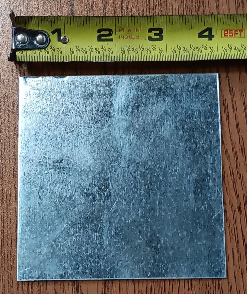 20PCS GALVANIZED G90 STEEL, 20GA (.035) 4″X4″, SCRAP, WELDING