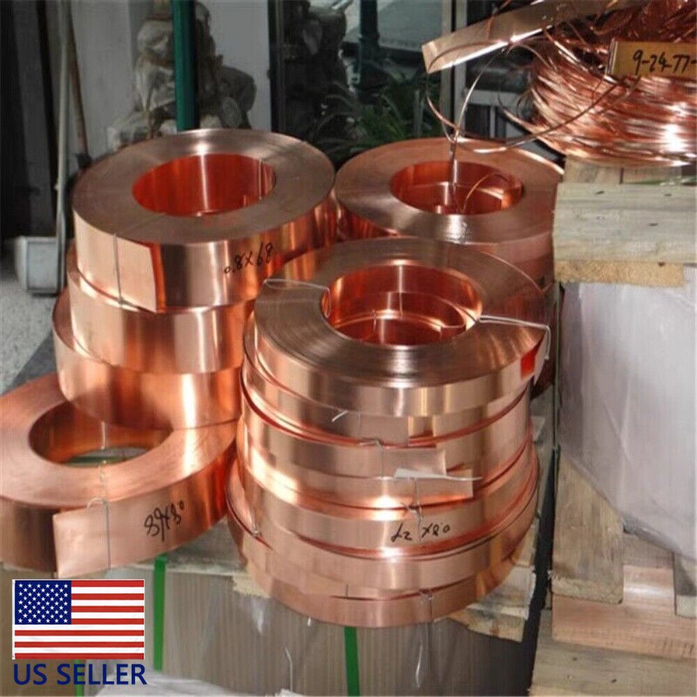 1PC 0.04mm x 10mm x 1000mm 99.9% Pure Copper Cu Metal Sheet Foil
