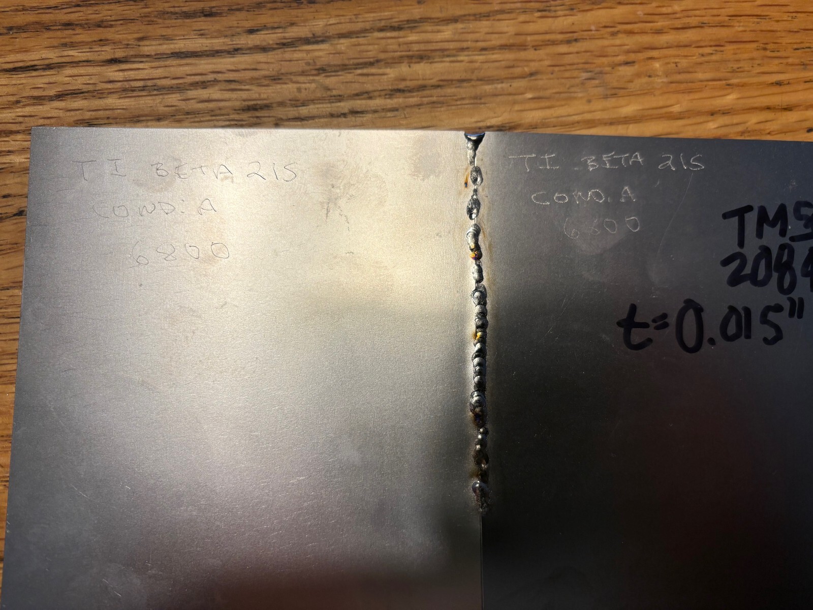 titanium sht 0.381mm x (2)4″x6″ you shear Ti-Beta, 21S tms2084 spec, 6800 rare