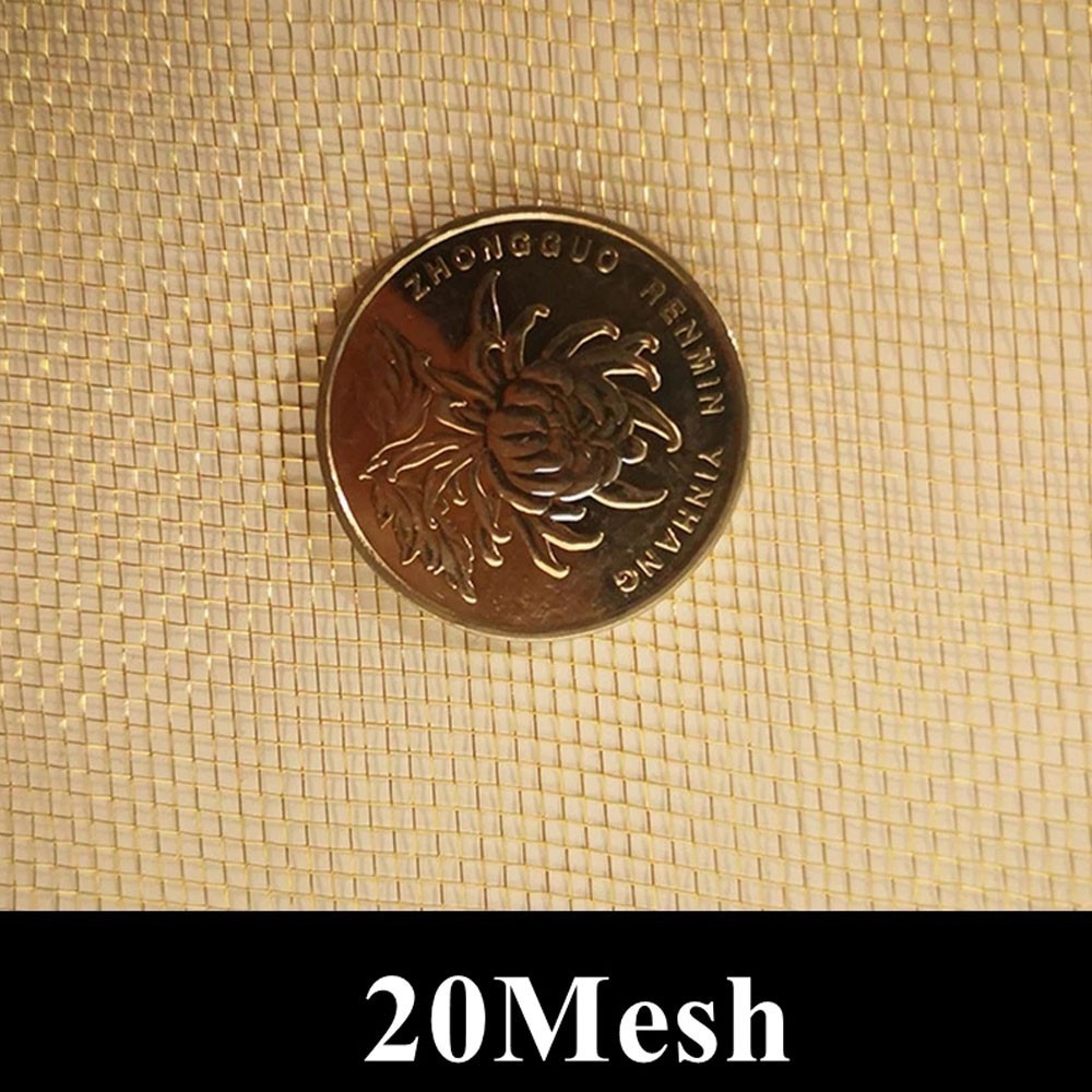 2Pcs 20 Mesh Brass Woven Wire Screen Net Mesh Dense Filter EMF Shielding 6″x6″