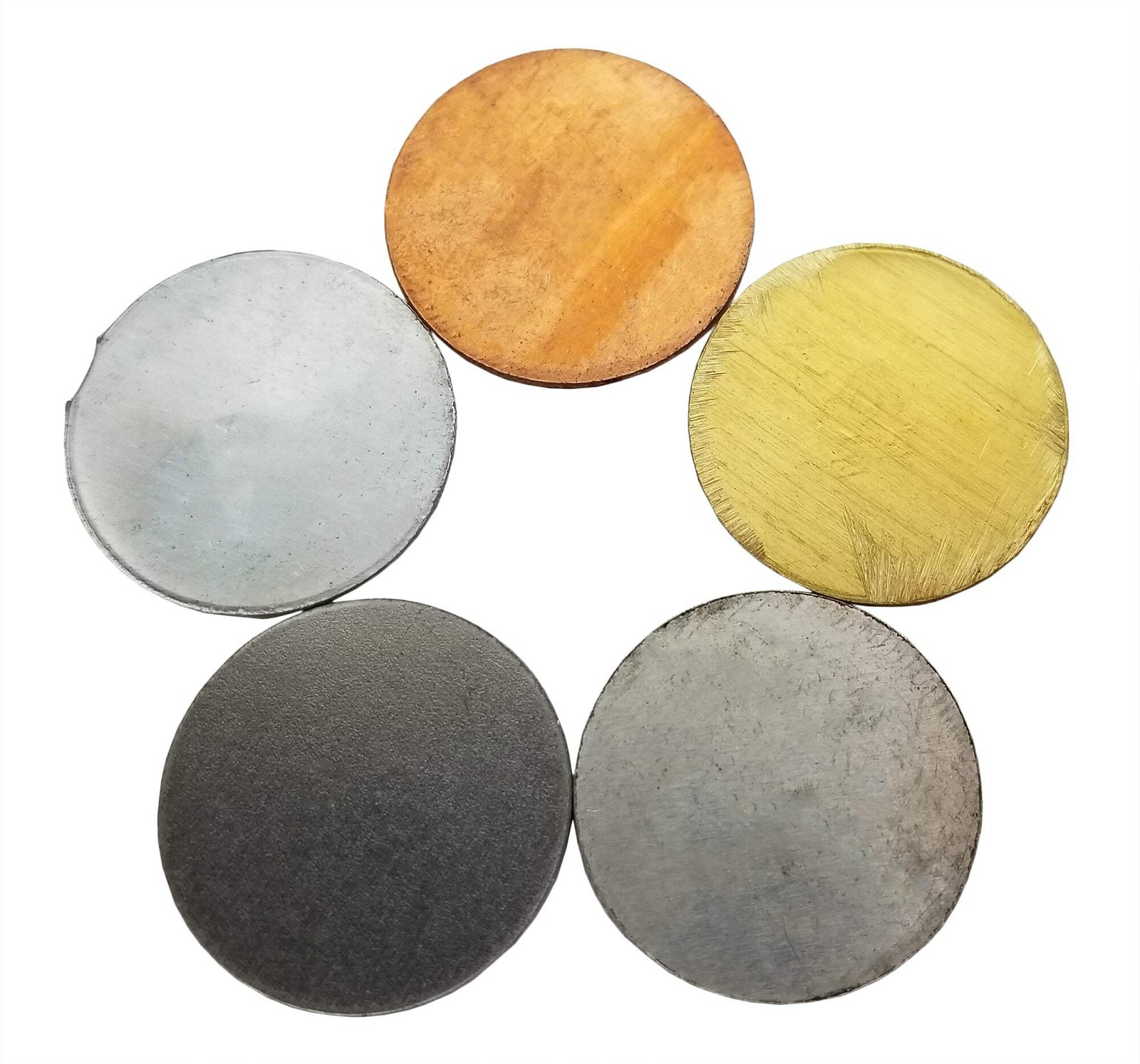 Electrode, Various Metals, Disc, 24mm, Pack of 5
