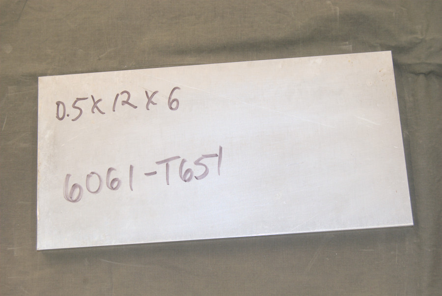 6061 – T651 Plate – 0.5″ x 6” x 12″ *3.5lbs*