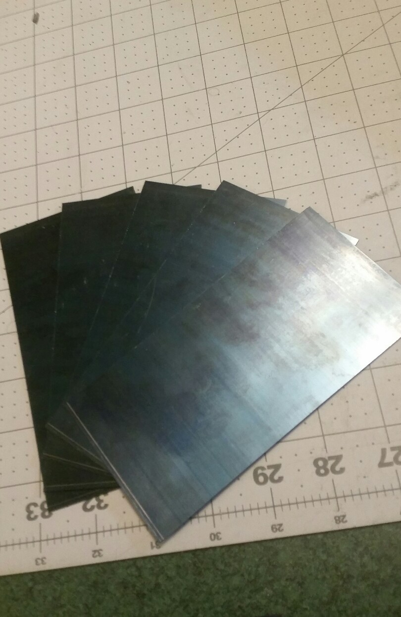 .002 Shim stock Blue Tempered Spring Steel 0.002 x 3″ x 3″wide ONE piece