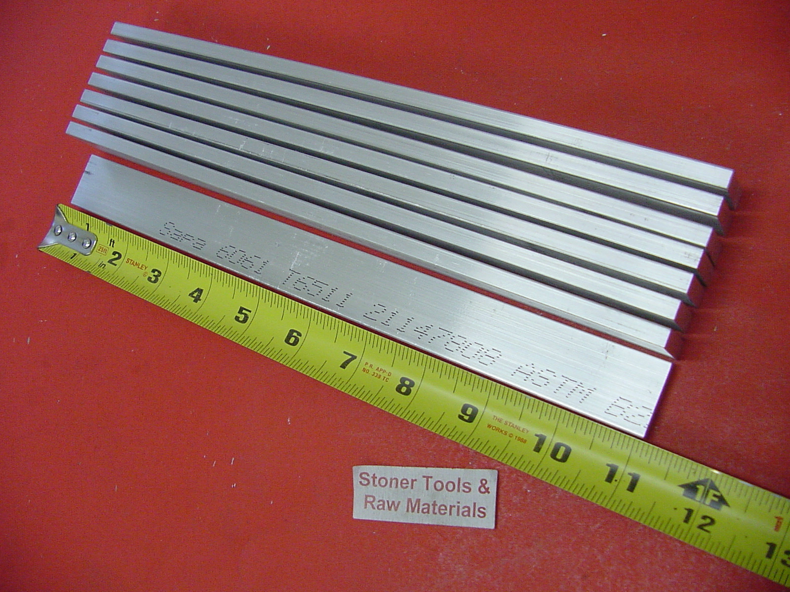 8 pieces 3/16″ X 1″ ALUMINUM 6061 T6511 FLAT BAR 11″ long Extruded Mill Stock