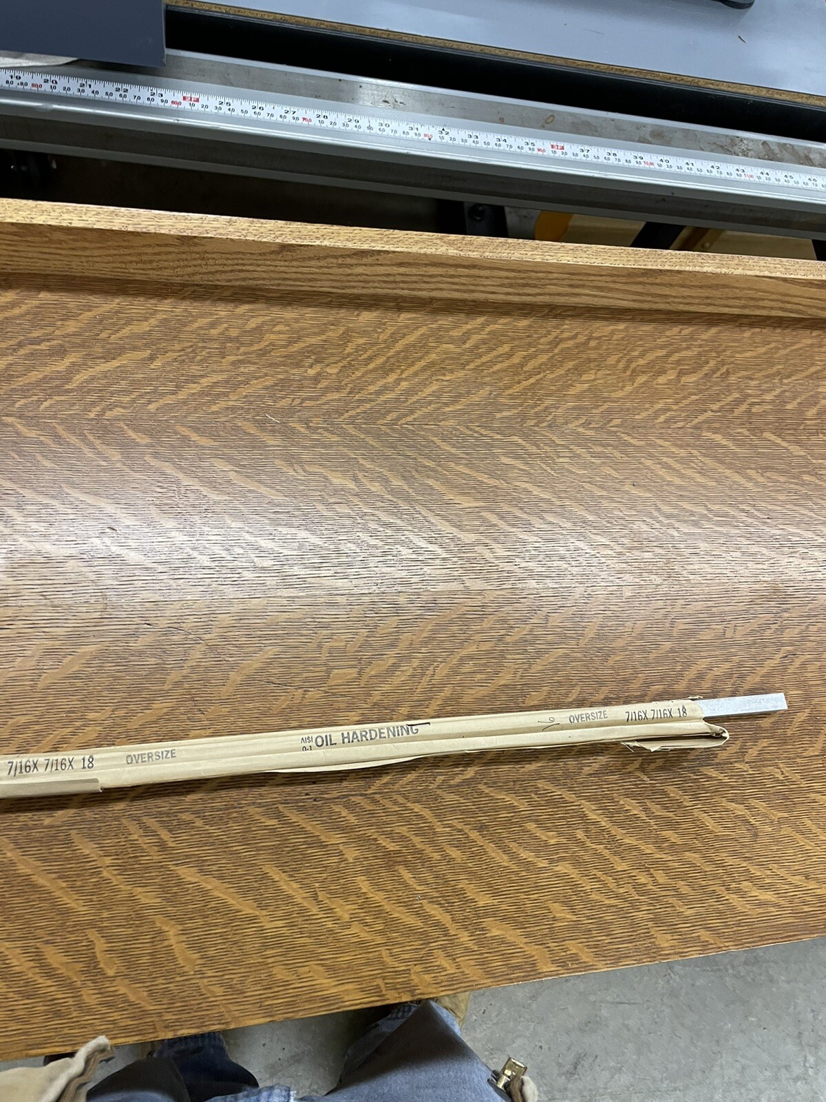 7/16″ X 7/16″ X 18″ OVERSIZE oil hardening tool steel flat stock