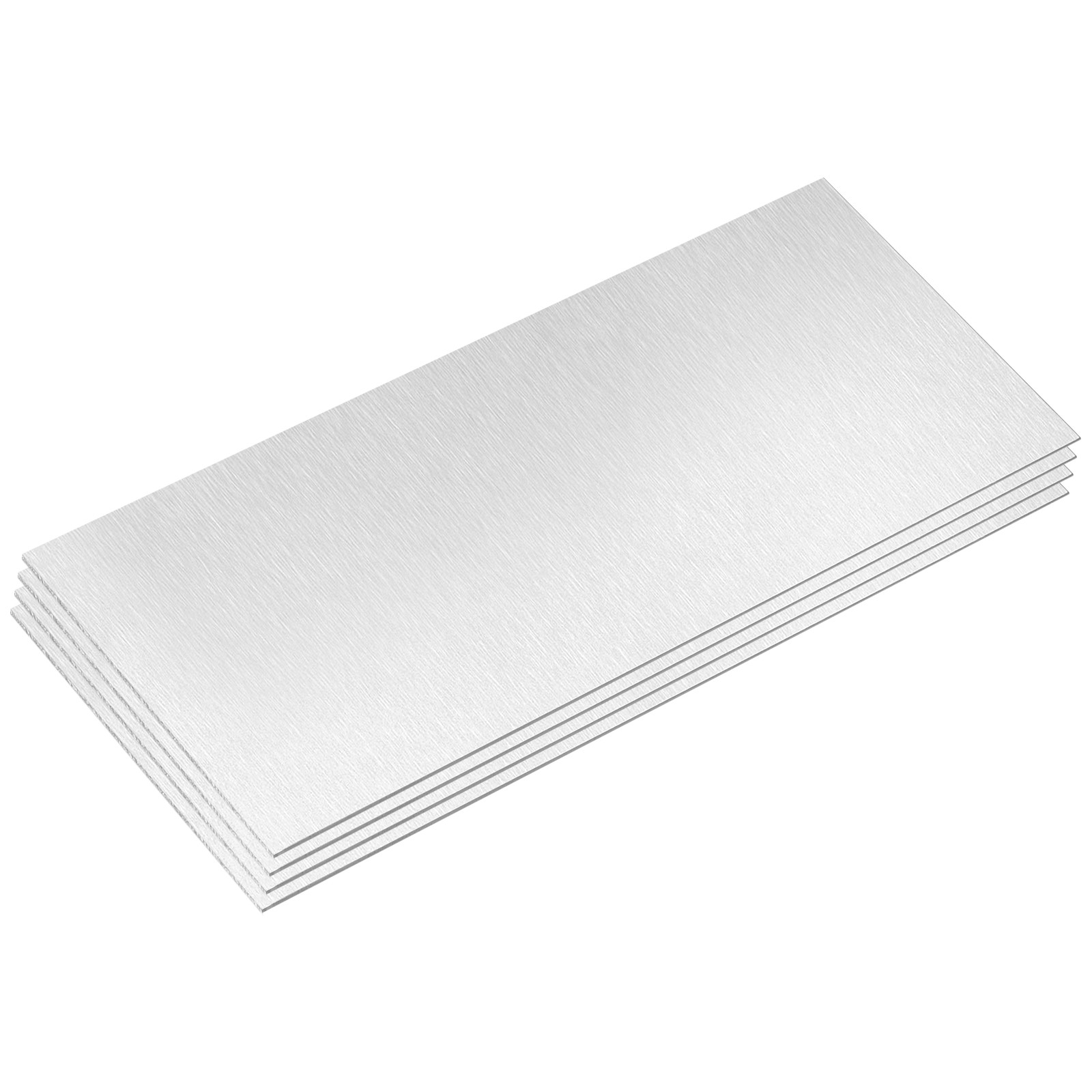 4Pcs 305mm x 150mm x 0.3mm Rectangle 5052 Aluminum Sheet Flat Metal Plate Stock