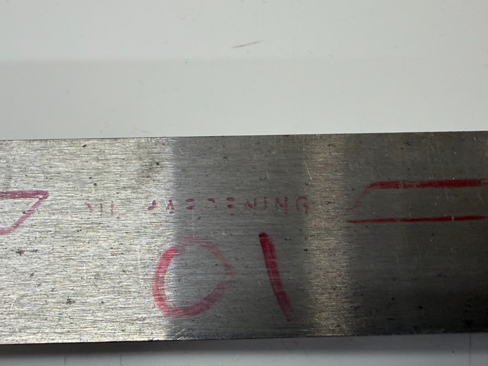 1″ x 1.25″ x 13.5″ Oil Hardening Tool Steel Bar Stock, AISI Type O1