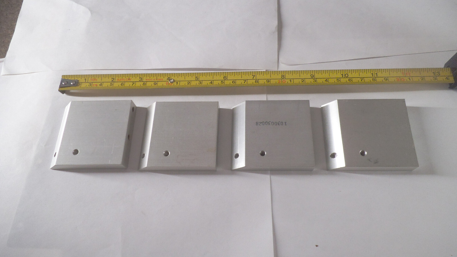 Set of 4 Aluminum bars 2-9/16″ x 2-1/4″ x 1/2″ thick