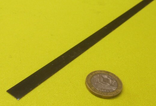 1095 Hard Blue Tempered Spring Steel Shim .005″ Thick x .375″ Wide x 1200″ Long