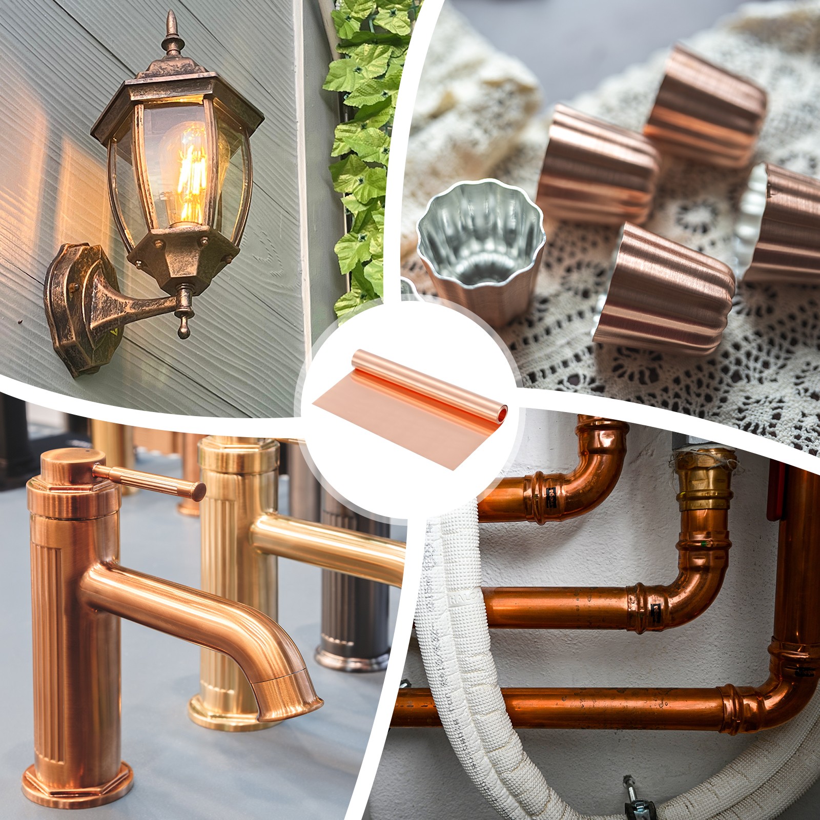 Pure Copper Sheet Roll, 0.15mm 19Ga Thick T2 10Ft x 12in Copper Strip for Craft