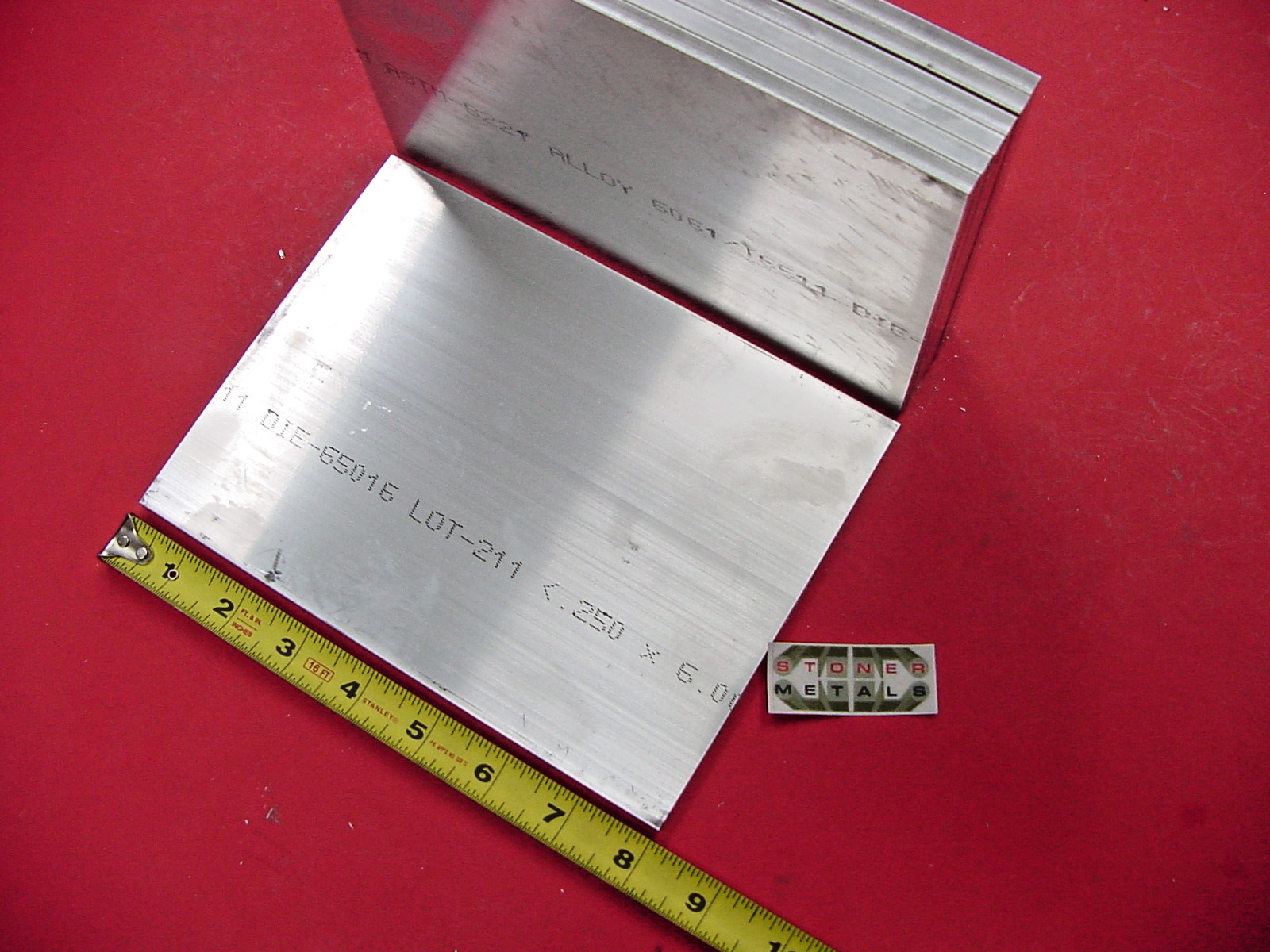 7 Pieces 1/4″ X 6″ ALUMINUM 6061 FLAT BAR 8″ long T6511 Extruded Mill Stock