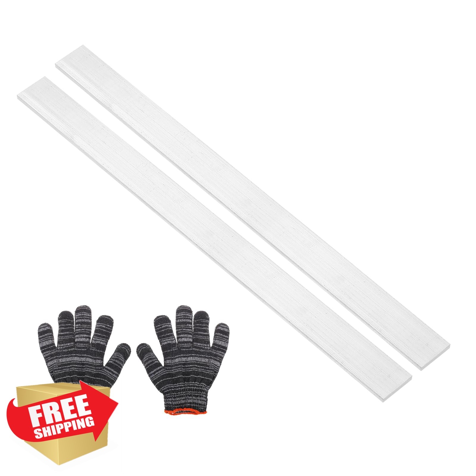 uxcell Aluminum Flat Bar 0.08″x1.6″x16″ 2Set