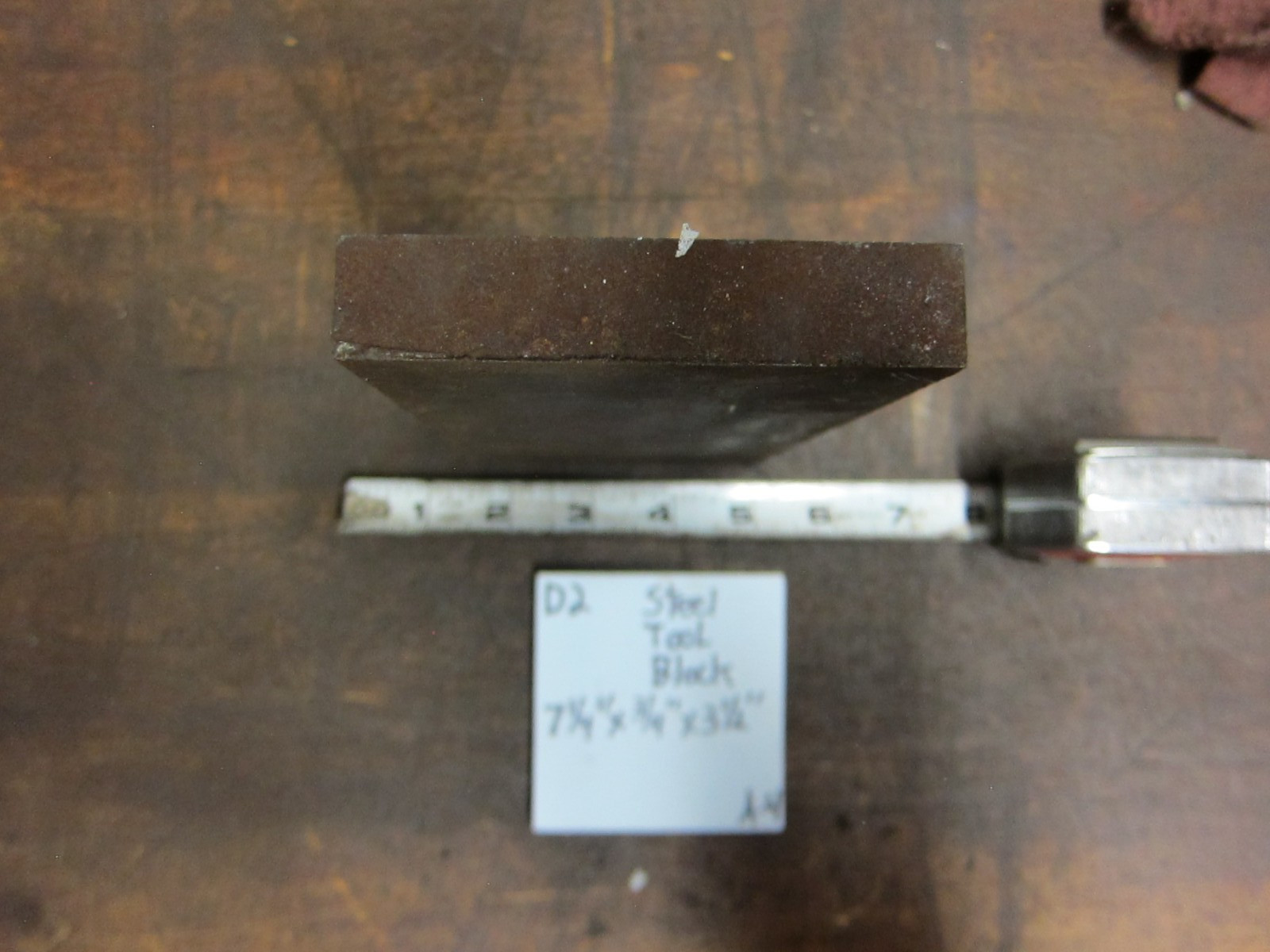 D-2 Tool Steel 7.25” x 0.75″ x 3.5” Thick D2 Tool Steel Block