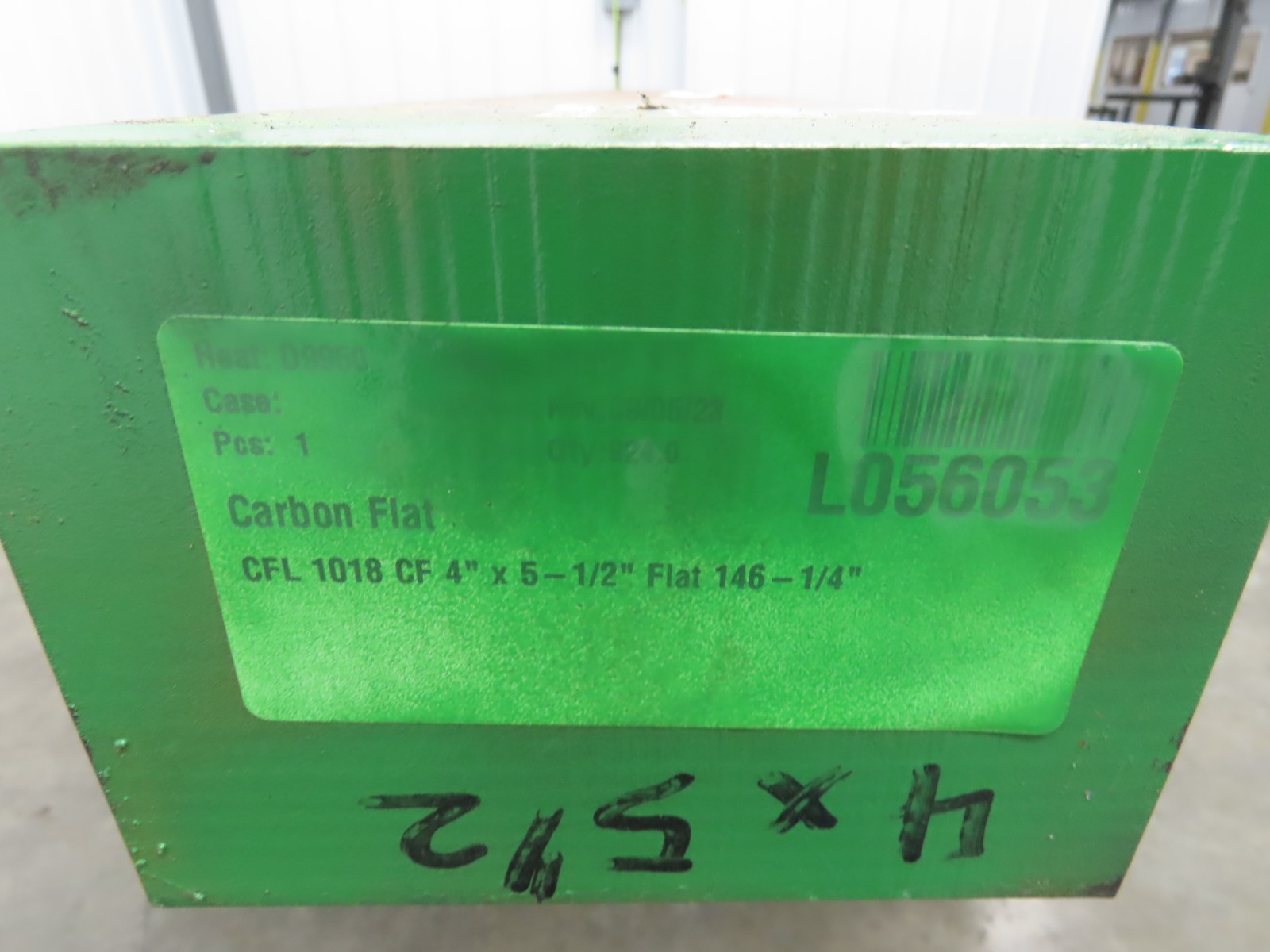 1018 Carbon Steel Rectangle Flat Block 4″x 5-1/2″ x 74″ 530Lbs
