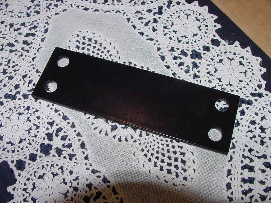 Steel Plate 2 1/2″ X 8″ X 0.190 ” Pre-Drilled 4 Holes, Primed and Painted Black