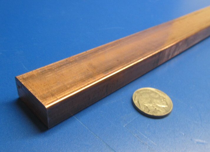 182 Copper Bar 1/2″ Thick x 1.0″ Wide x 6 Foot Length