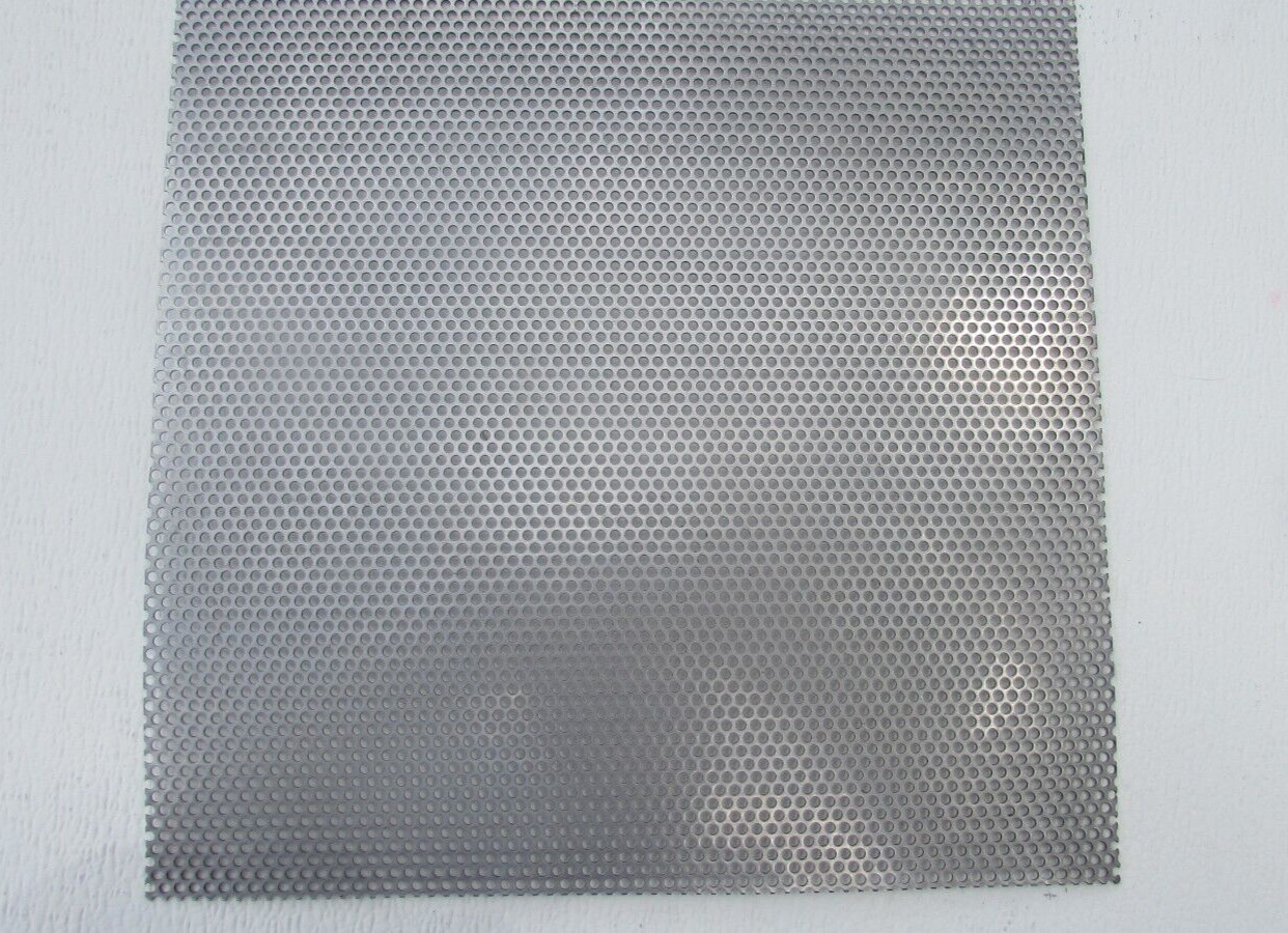 . 1/8″ HOLES- 18 GAUGE–12″ X 24″–304 STAINLESS STEEL PERFORATED SHEET