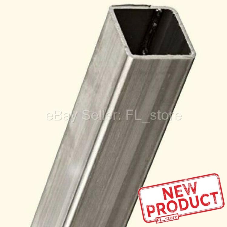 Stainless Steel Square Hollow Tube 1-3/8 I.D. x 1-1/2 O.D. x 6 Feet Long 304 NEW
