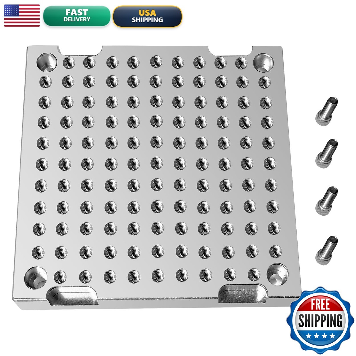 JMSMSH 6″ x 6″ x 1/2″ MIC 6 Aluminum Fixture Plate