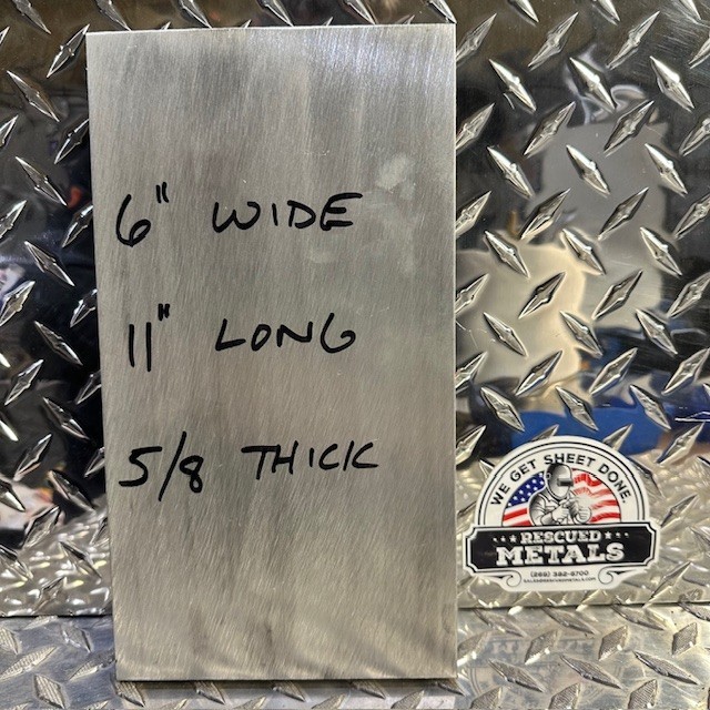 ALUMINUM 6″ x 5/8″ x 11″ Long 6061 Flat Bar Stock 6061 MILL STOCK #4