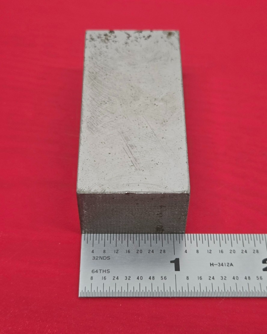 D2 Tool Steel Block Billet 2.38″ L x 1.13″ W x 0.81″ Thick, 9.85 Oz.