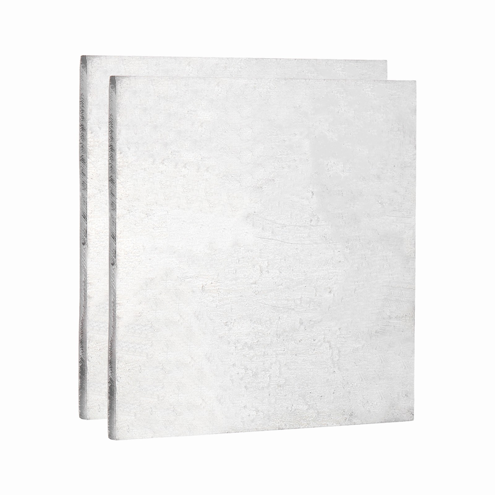 2Pcs 5/32″ Hot Rolled Steel Sheets 4″ x 4″ Steel Plate Base Silver)
