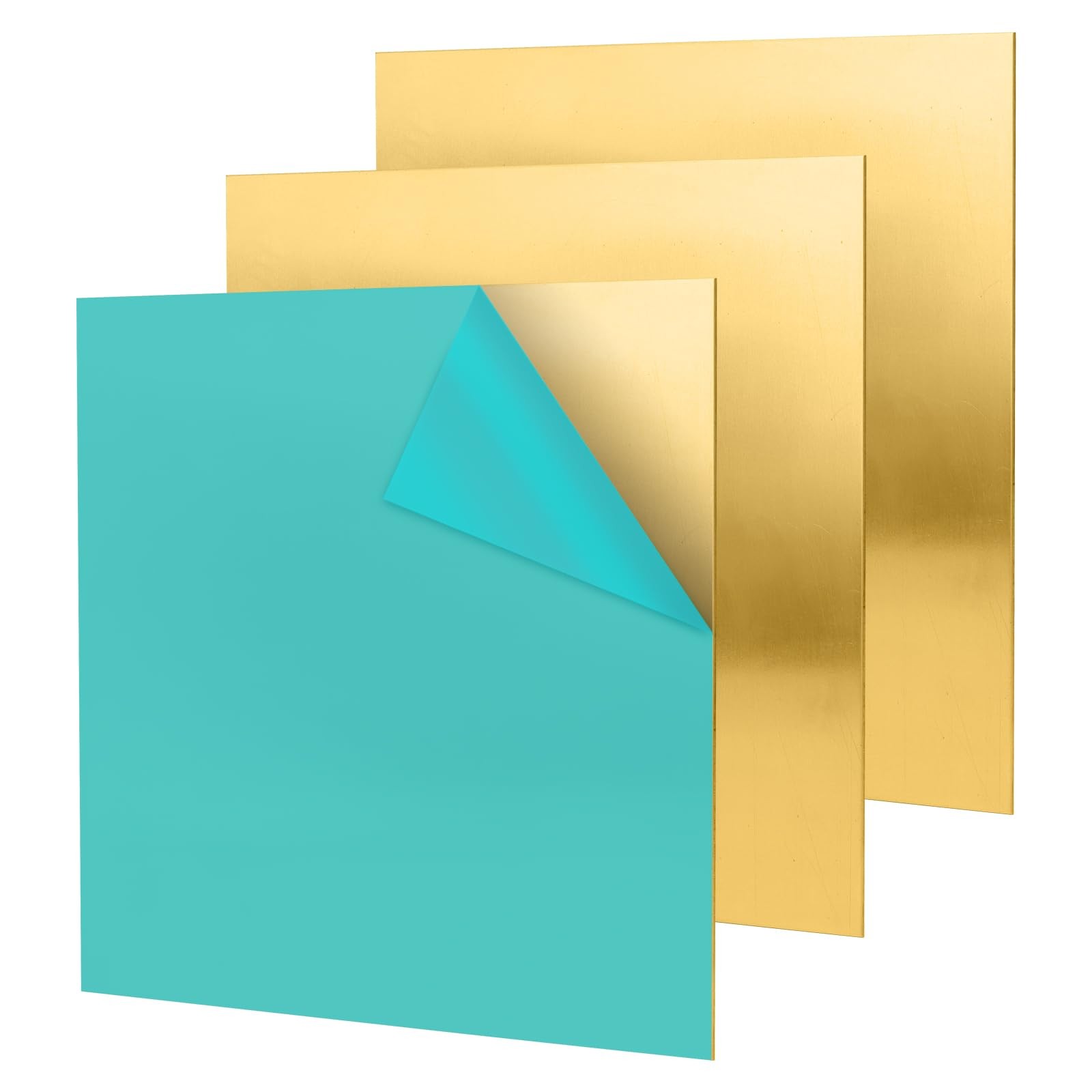3 PCS 6×6 Inch Brass Sheet 18 Gauge 1mm Metal Plates For Craft DIY Repair Tools