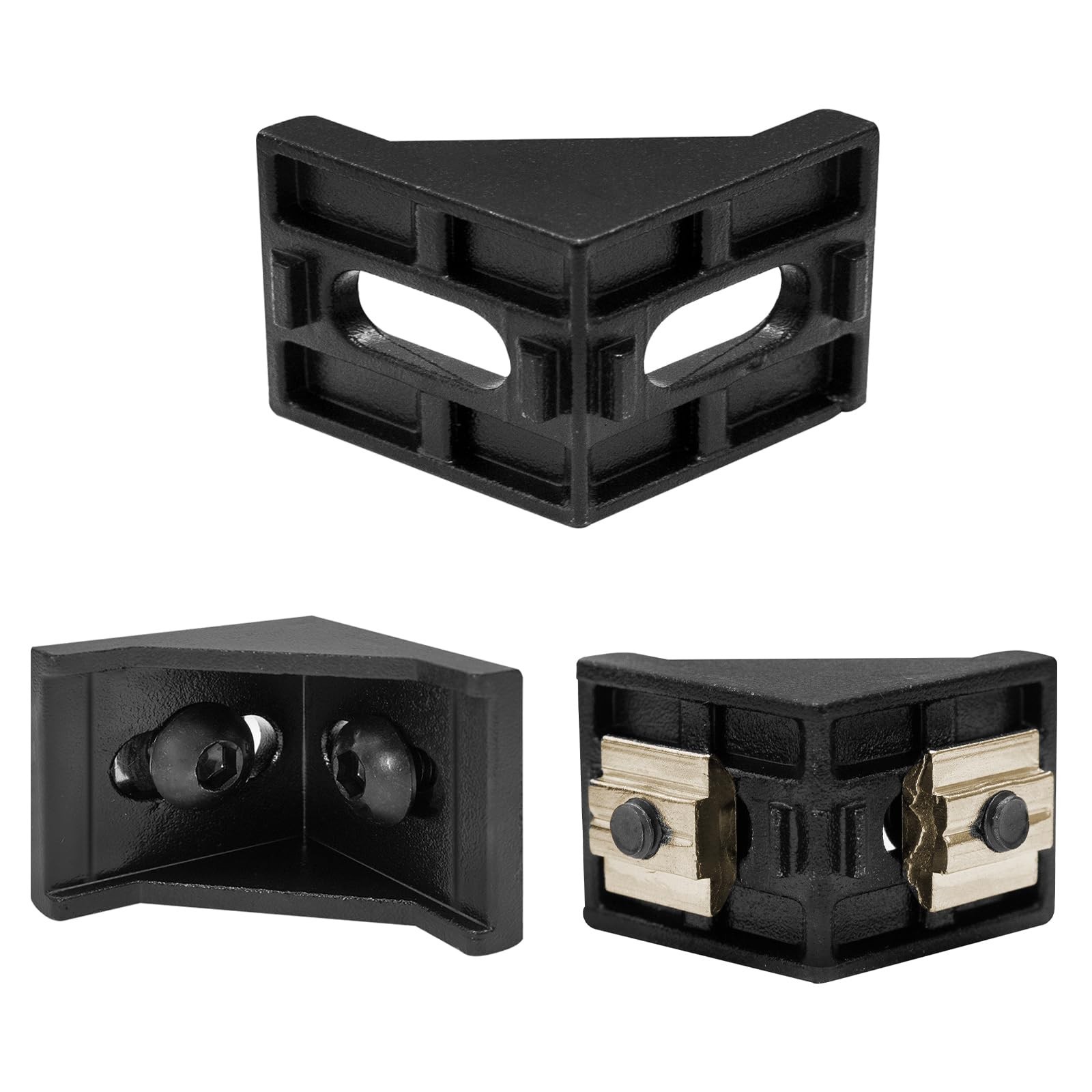 24pcs 3030 Aluminum Extrusion Corner Brackek Black 3030 Hardware Accessories …