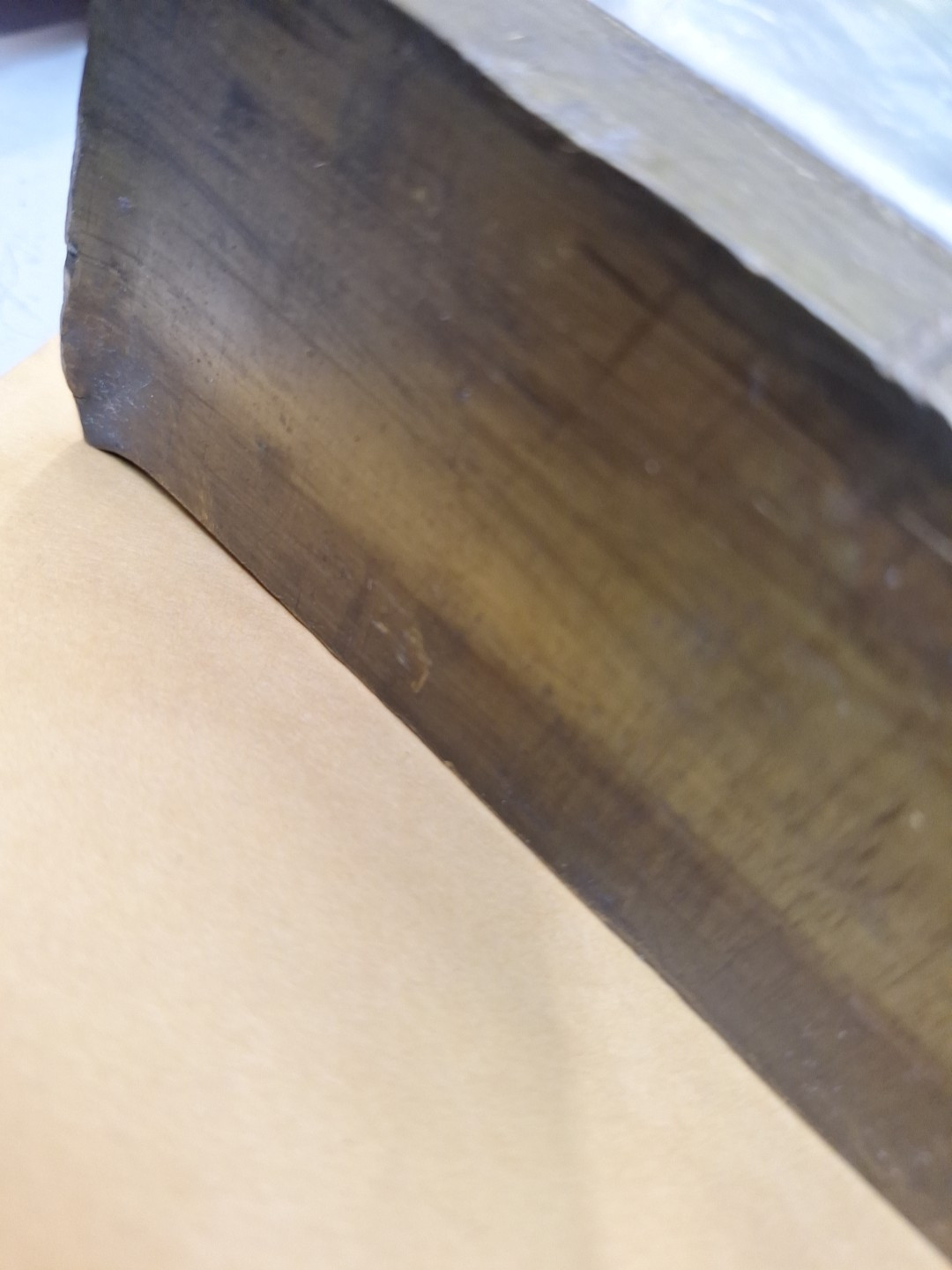 Yellow Brass? Stock Rectangle Flat Bar 1″x 2″x 13″L SEE PHOTOS OF CONDITION