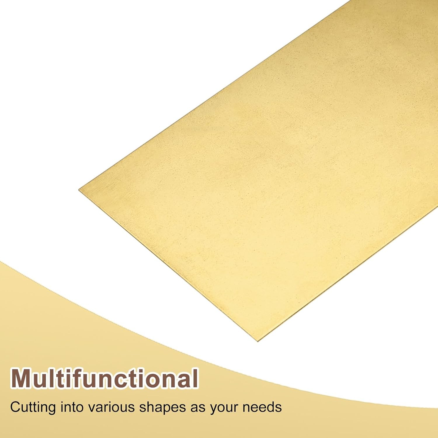 uxcell Brass Sheet, 12″ x 4″ Metal Sheets 0.02″ Thickness H62 Brass Plates for D