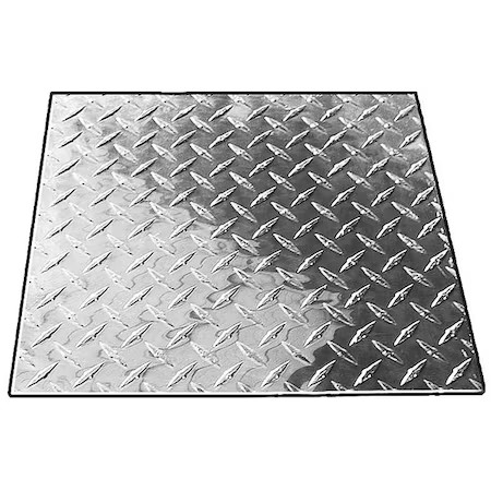Zoro Select 03Tp.25X12-24 Plate Stock, Tread, 3003 Al, 1/4In T, 1X 2Ft,