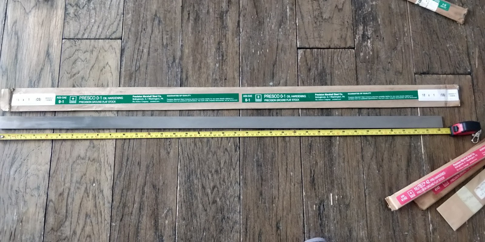 Precision Ground Flat Stock 36″ x 1/8″ x 1″ Precision Marshall PRESCO 0-1