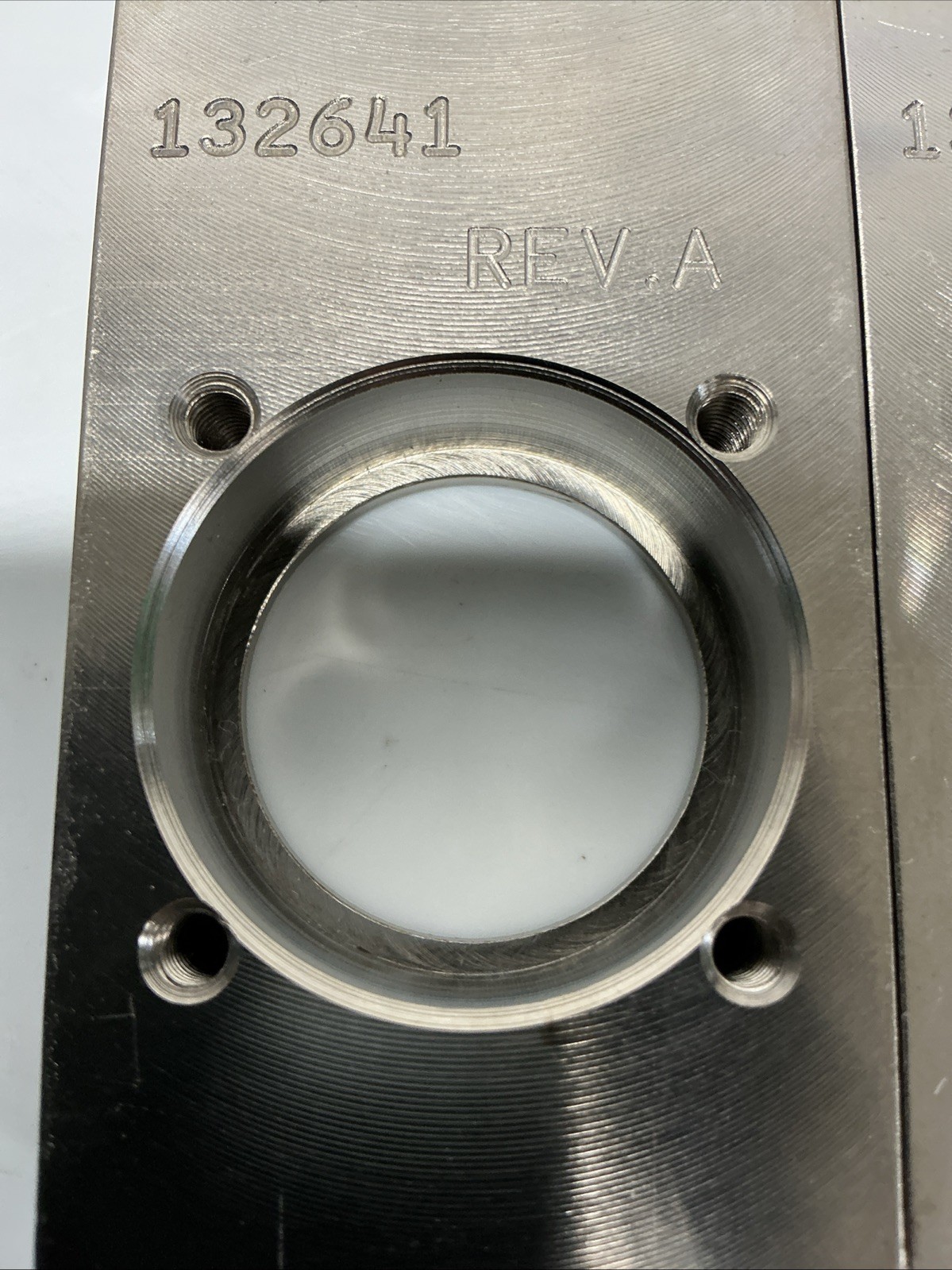 Machined Aluminum Mounting Block Flange Plate PN 132641 Rev A Lot Of 4. X-601