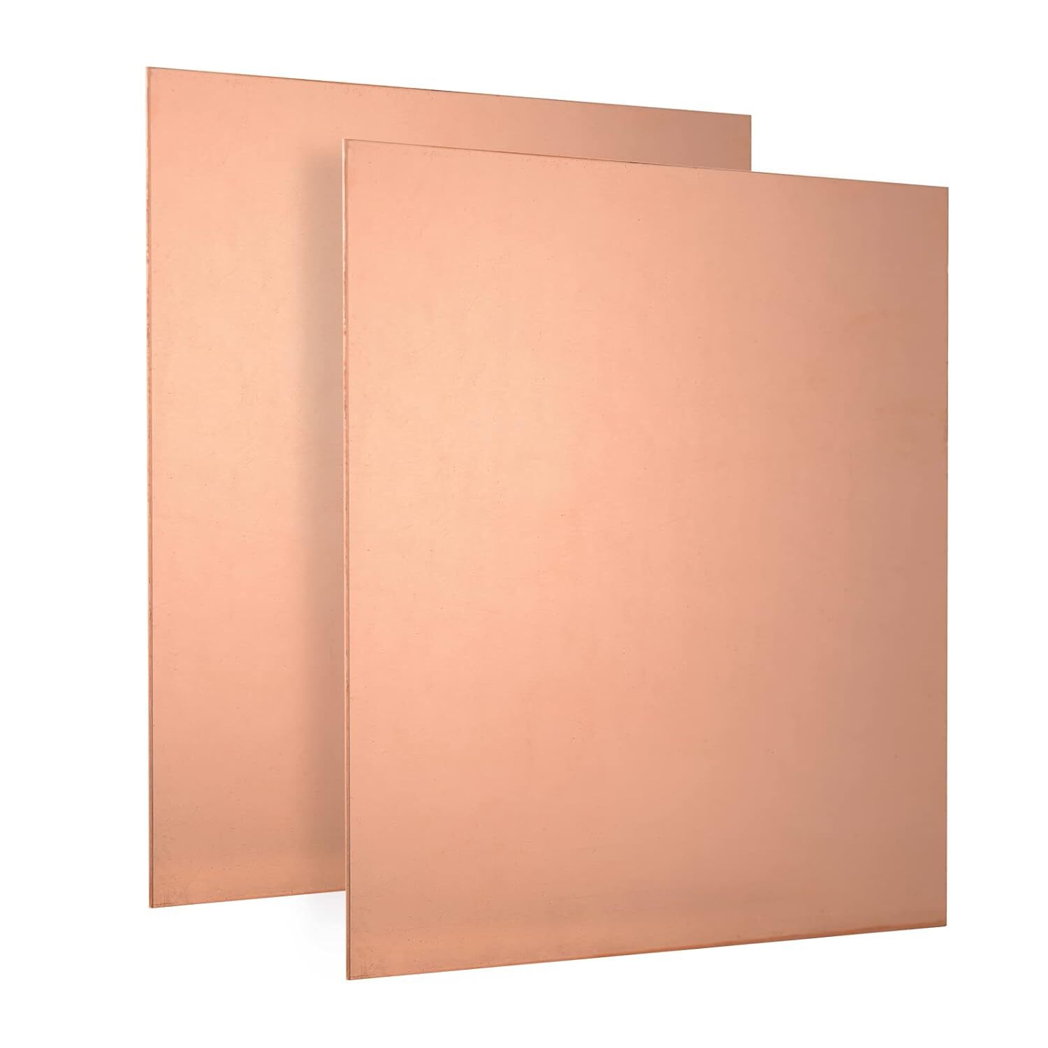 2 Pieces Pure Copper Sheet Plate 6 X 6 Inches X 24 Gauge, Metal for Industry
