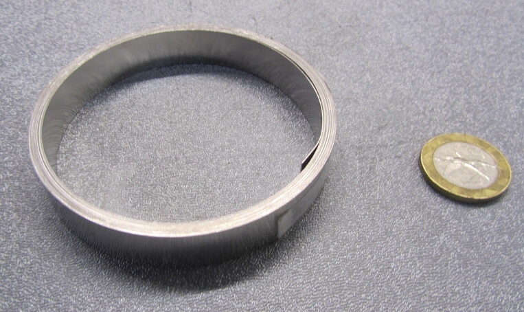 301 Stainless Steel Sheet Shim, .010″(+/-.0007″) x 1/2″ x 10 Foot Length
