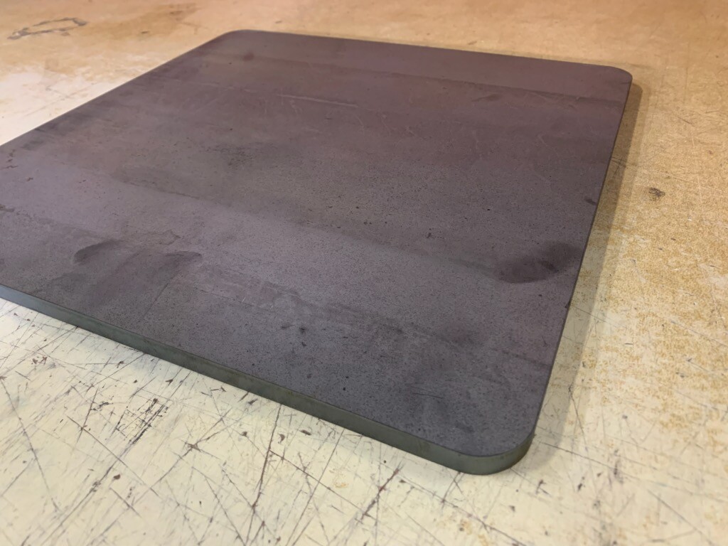3/8″ x 14″ x 18″ Pizza Steel Plate, Rounded Corners A36 Steel, 0.375″ Thick