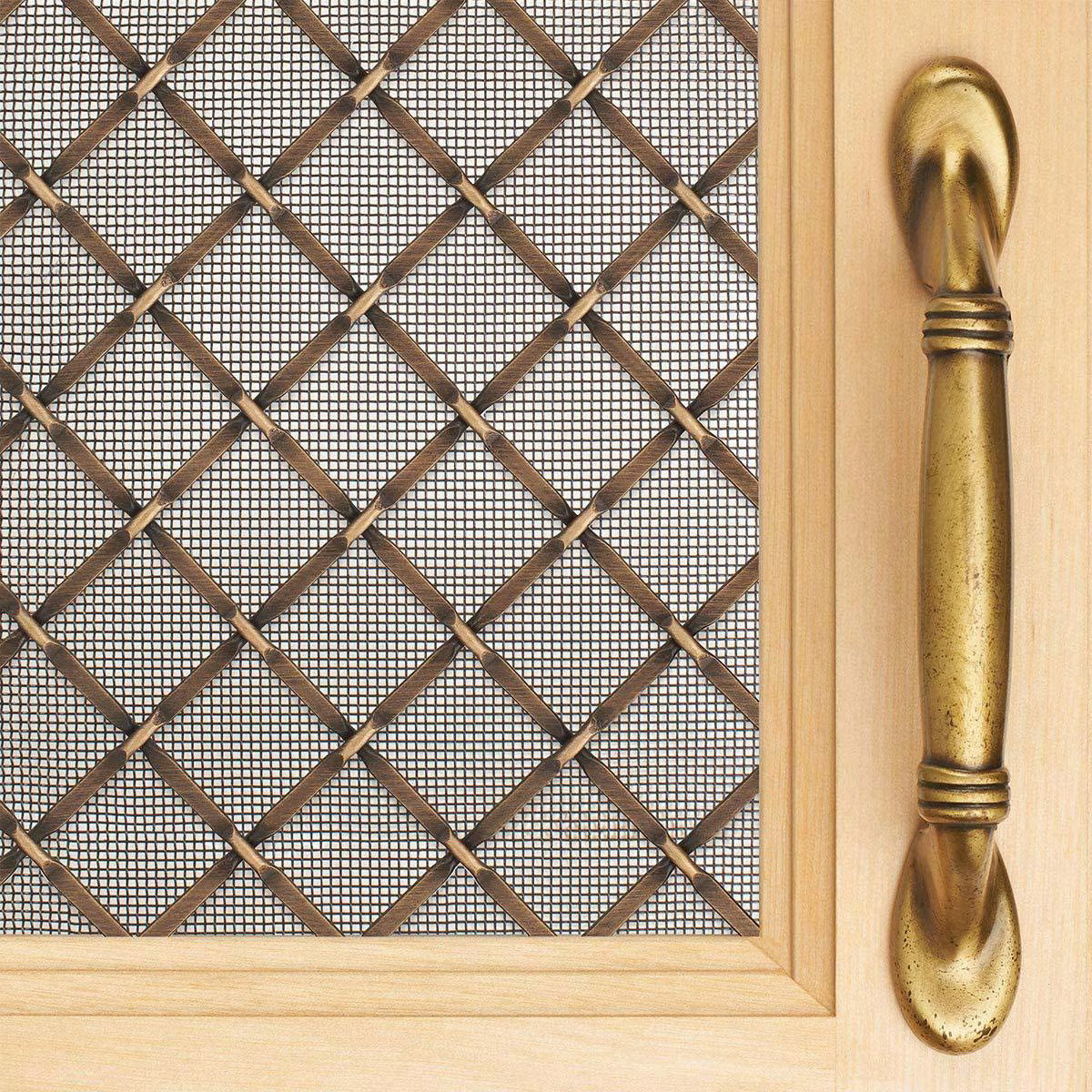 Kent Design Woven Wire Mesh Screen – 18″ x 48″ – Antique Brass Finish