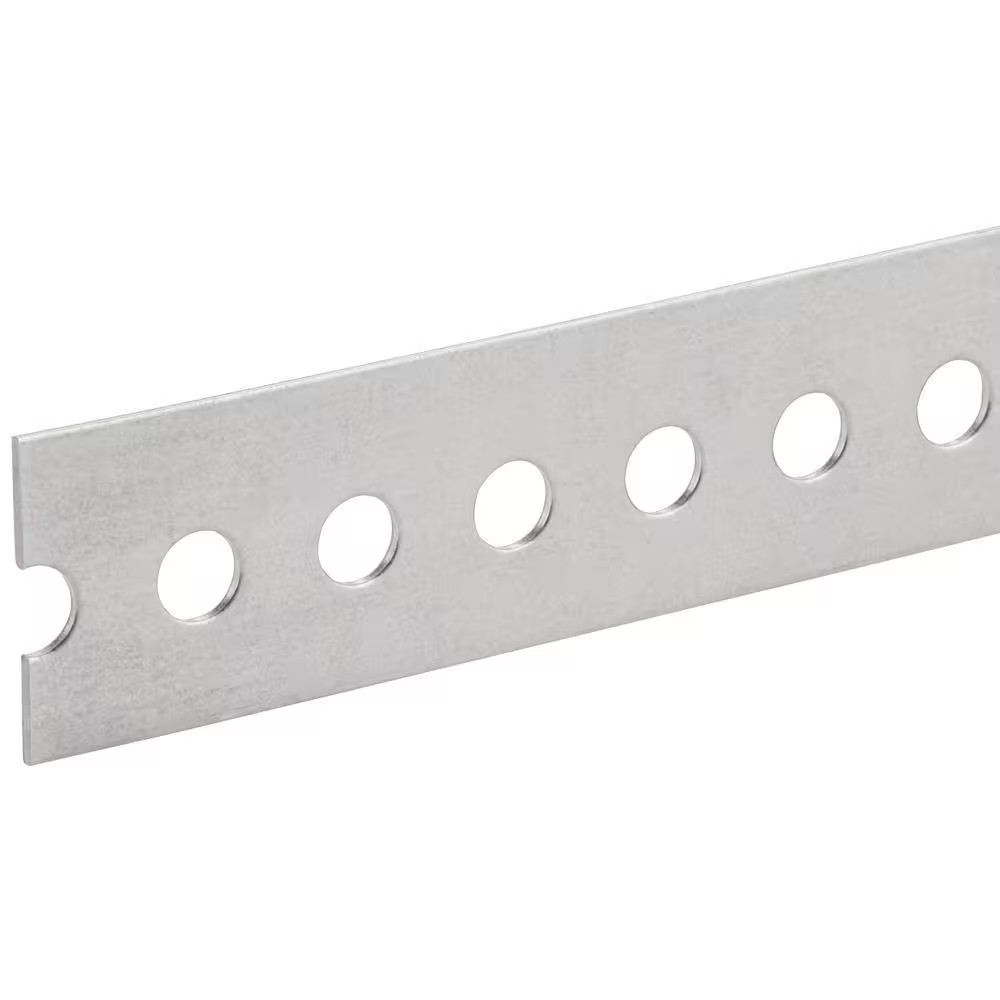 1-3/8 In. X 3 Ft. – 14 Gauge Thick Zinc Plated Perforated Steel Flat Bar