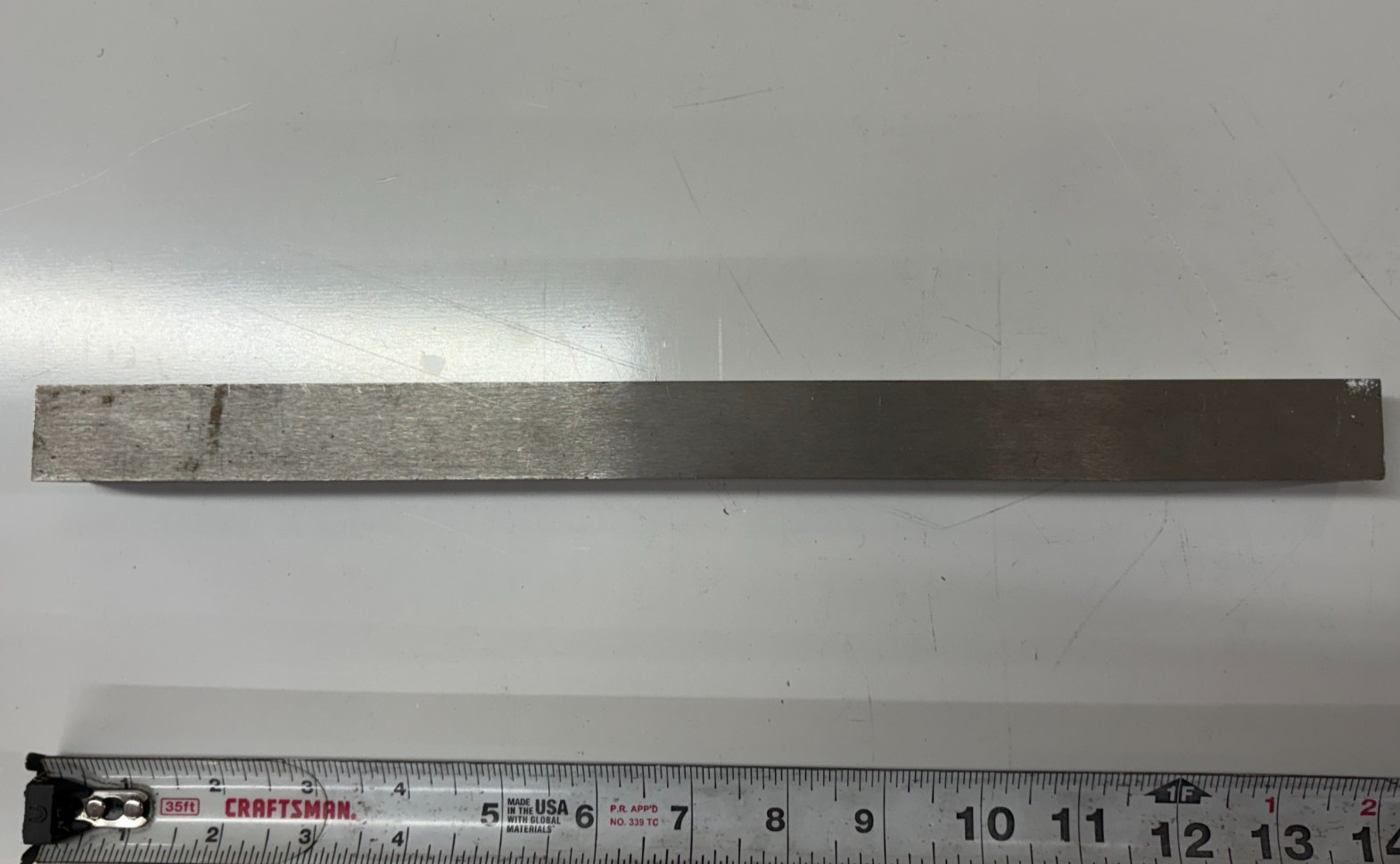 1″ x 1.25″ x 13.5″ Oil Hardening Tool Steel Bar Stock, AISI Type O1