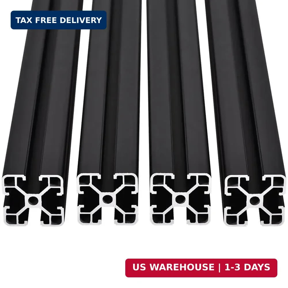 4PCS T Slot 4040 Aluminum Extrusion Profile 19.7”,European Standard Anodized Li