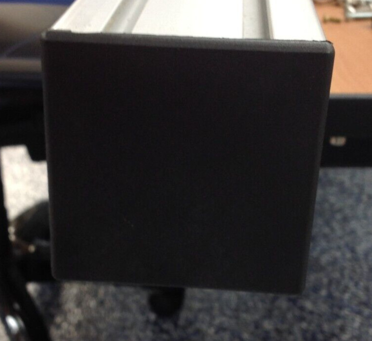 Aluminum Extrusion Framing, 3.125 in square, 48 in long, black plastic end caps