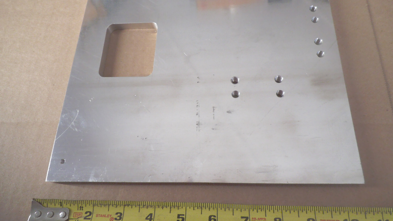 Aluminum plate 10-1/4″ x 10-1/4″ x point 385″ thick polished 1 side