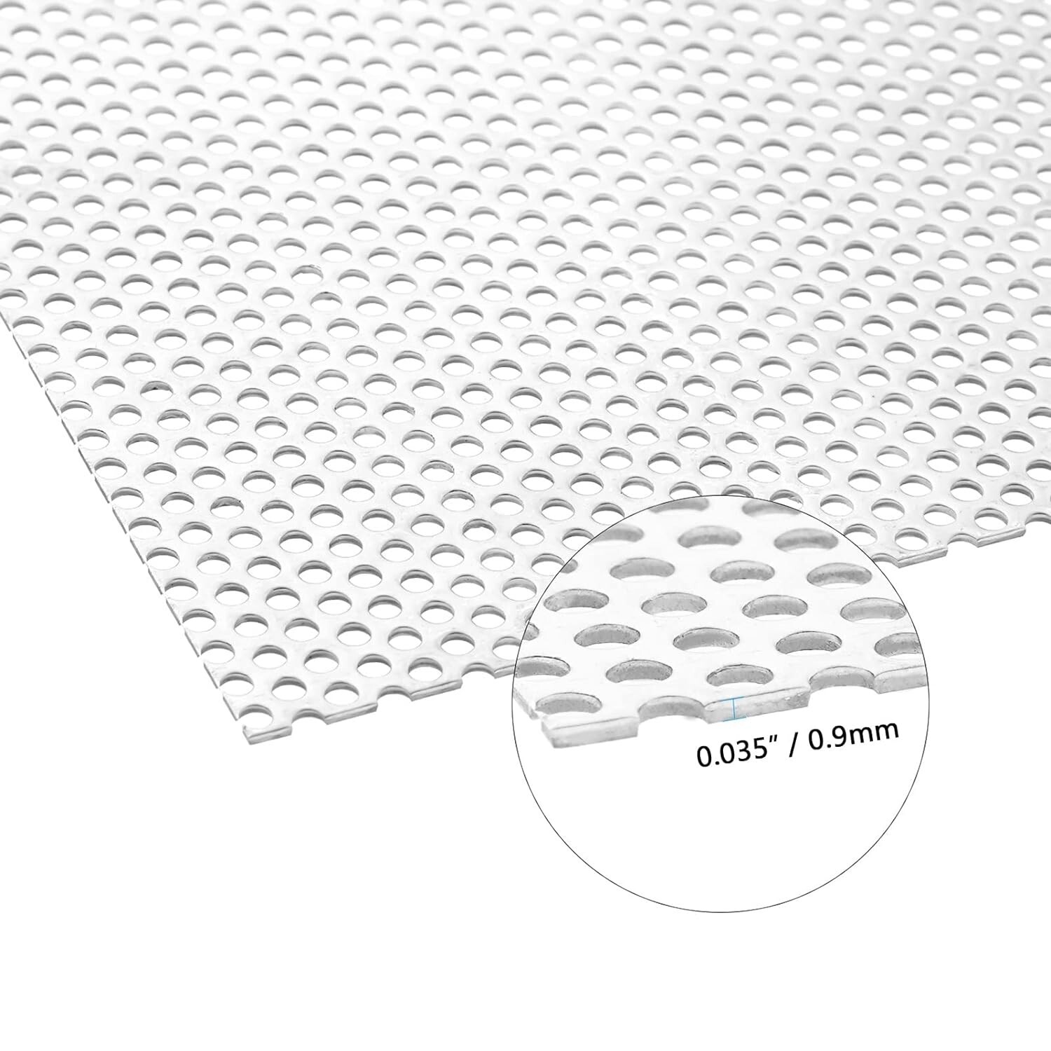 Perforated Sheet Stainless Steel Perforated Metal Sheet 11.8″ L x 11.8″ W x 0.03